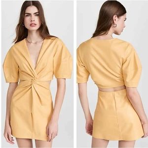 ALC Yellow Leather dress